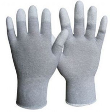 White PU Coated Work Safety Glove Nmsafety Palm Fit PPE